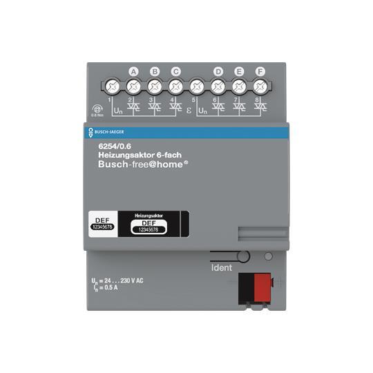 BJ Heizungsaktor 6-fach REG 6254/0.6 Busch-free@home - 4201767
