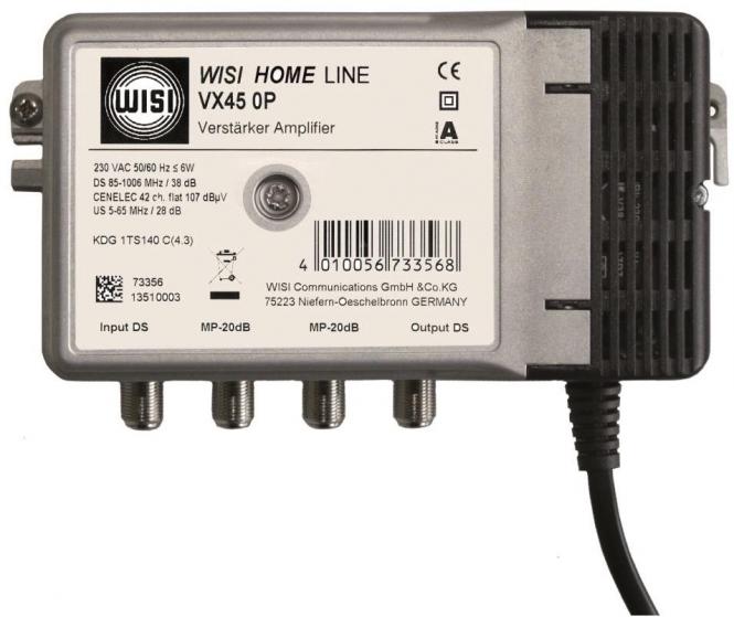 WISI Hausanschlussverstärker 39dB VX450P 85-1006MHz,V:39dB/R:29dB,Pegel einstellb
