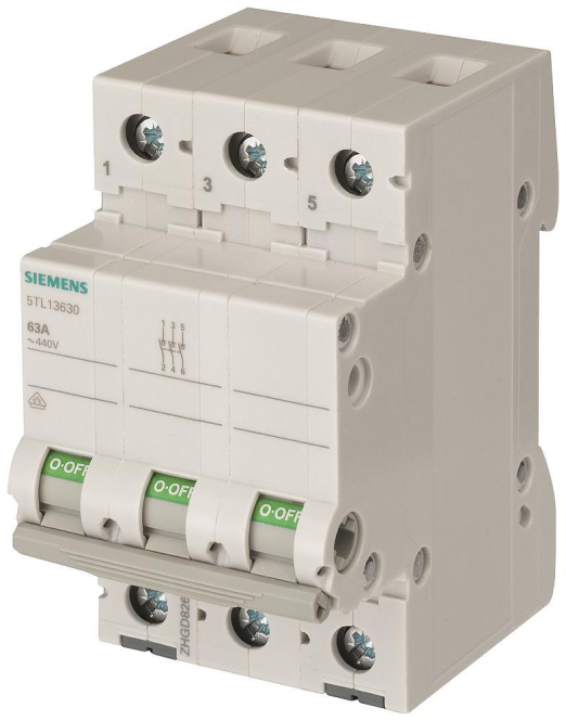 Siemens Ausschalter 63A 3p 5TL13630 ** Zählerschr./Verteilg
