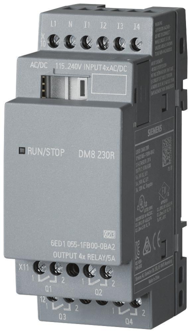 Siemens 6ED10551FB000BA2 LOGO! DM8 230R Erw.-Mod. 2TE 4DE/4DA Logo 8