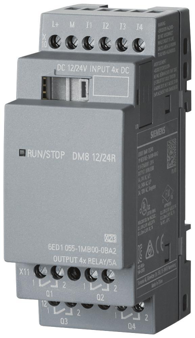 Siemens 6ED10551MB000BA2 LOGO!8 DM8 12/24R Erw.-Mod. 2TE 4DE/DA Automatisier.Technik