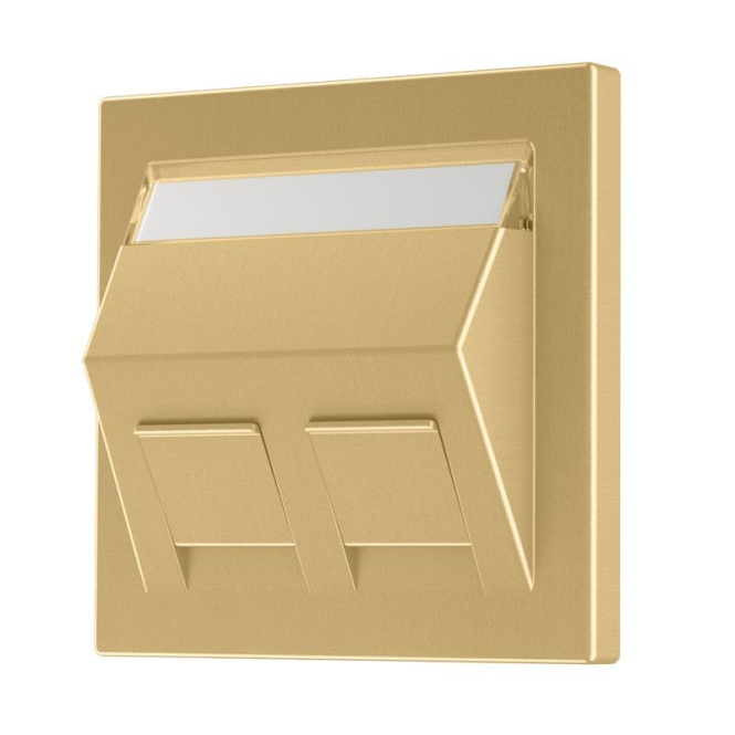 Jung Abdeckung Schriftf. ME569-30BFPLC-L f.Adapter 30° bruchs. LS Messing classic (Inhalt 10 Stück) Schaltermat/Geb.Steu