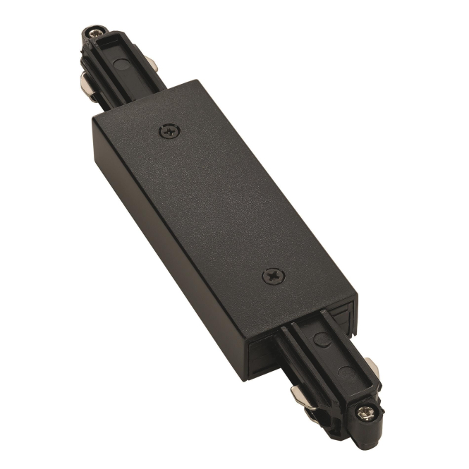 SLV Längsverbinder 1PH-Schiene 143100 elektrisch m.Einspeisemöglichk., Schwarz
