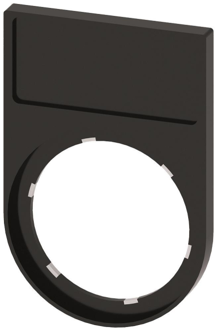 Siemens 3SU19000AG100AA0 Schildträger flach abgerdet sw f.Schild 12,5x27 (Inhalt 10 Stück)