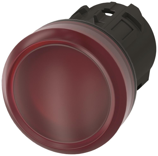 Siemens 3SU10016AA200AA0 Leuchtmelder 22mm rund rot Linse glatt (Inhalt 5 Stück) Ind-Schaltgeraete