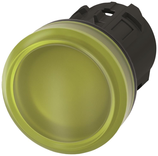 Siemens 3SU10016AA300AA0 Leuchtmelder 22mm rund gelb Linse glatt (Inhalt 5 Stück) Ind-Schaltgeraete