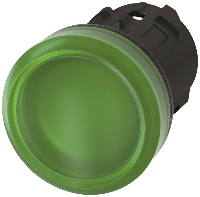 Siemens 3SU10016AA400AA0 Leuchtmelder 22mm rund grün Linse glatt Ind-Schaltgeraete