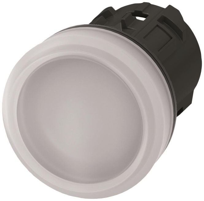 Siemens 3SU10016AA600AA0 Leuchtmelder 22mm rund weiß Linse glatt (Inhalt 5 Stück) Ind-Schaltgeraete