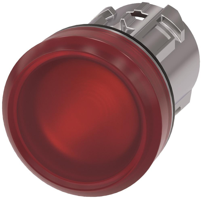 Siemens 3SU10516AA200AA0 Leuchtmelder 22mm rund rot Linse glatt (Inhalt 5 Stück) Ind-Schaltgeraete