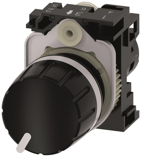 Siemens 3SU12002PS101AA0 Potentiometer 22mm rund schwarz 10K Ohm