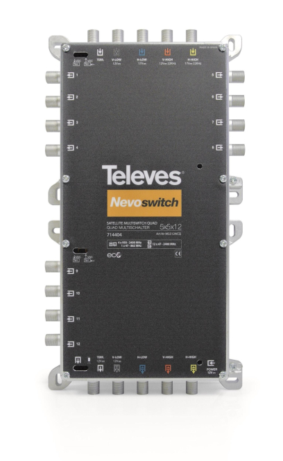 Televes Multischalter 5in12 MS512NCQ Guss- NEVO 714404
