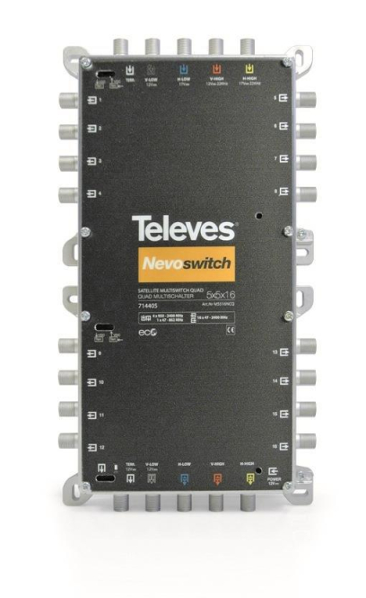 Televes Multischalter 5in16 MS516NCQ Guss- NEVO 714405