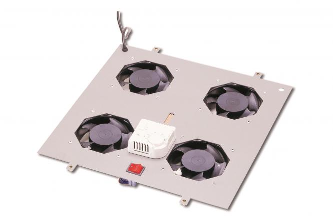 Dachlüftereinheit 4 Lüfter DN19 FAN4-N Schalter Thermostat 552qm/h RAL7035 Netzw.Telekomm