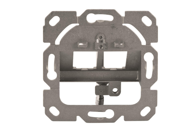ASSM Leerdose f.Keystone rw DN-93801-1 Module 2-fach Rahmen+Zentralplatte Netzw.Telekomm