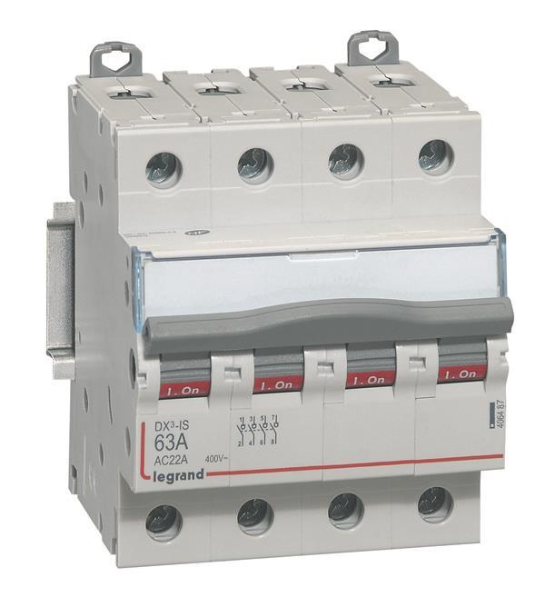 Legrand 406487 DX3 Lasttrennschalter 4p 63A 400VAC Kategorie AC-22A