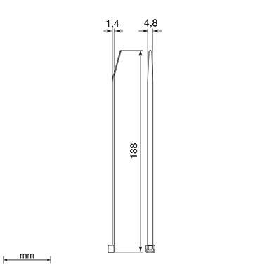 Unex Detektierbare Kabelbinder 2244DT 4,8x188mm azurblau U62X (Inhalt 1000 Stück) Befestigungsmaterial
