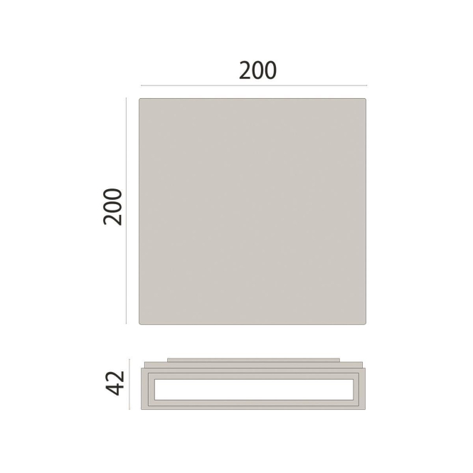 PIL MIMIK 20 FLAT M LED grau 303746 Fassadenleuchte 12W 1200lm 3000K IP65