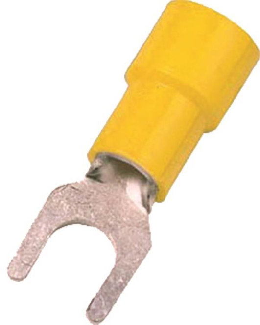 Intercable Quetschkabelschuh ICIQ68G DIN46237 4-6qmm M8 gelb Gabelform - 4574300