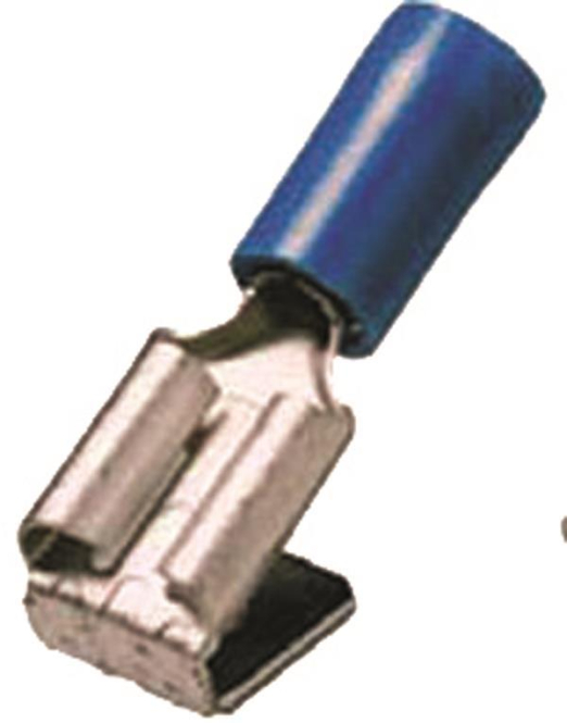 Intercable isol. Steckverteiler ICIQ2FHA 1,5-2,5qmm 6,3x0,8 blau m.Abzweig (Inhalt 100 Stück)