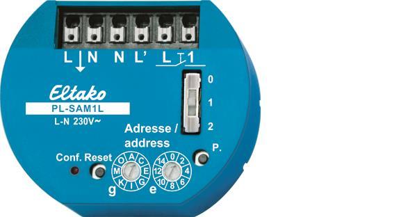 Eltako Powerline Dezentraler Aktor PL-SAM1L m.Sensoreingang 31100001 - 4608800