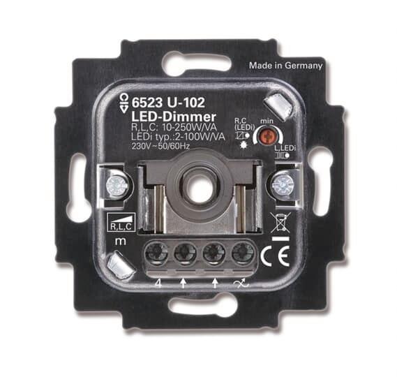 4011395212677 - Busch-jaeger Elektro - Busch-Jaeger Dimmer Dreh Druckkn 2-100W uni up Lichtwertspeicher 6523U-102 - schwarz