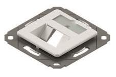 EasyLan designfähige Modulaufnahme leer m.Zentralplatte 2 fach 5 - 4954562