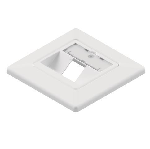 EasyLan Modulaufnahme SL leer mit Zentralplatte+Rahmen 1fach RAL9010 - 4954567