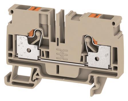 Weidmüller A2C 6 Durchgangsklemme beige 2Anschlüsse 6,0qmm 41A 1992110000 (Inhalt 50 Stück)