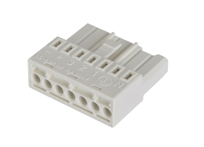 4260374012634 - Anschlussstecker 7-polig für LED-Lichtbandsystem ClickLUX PC weiß 4260374012634 - Anschlussstecker 7-polig für LED-Lichtbandsystem ClickLUX PC weiß