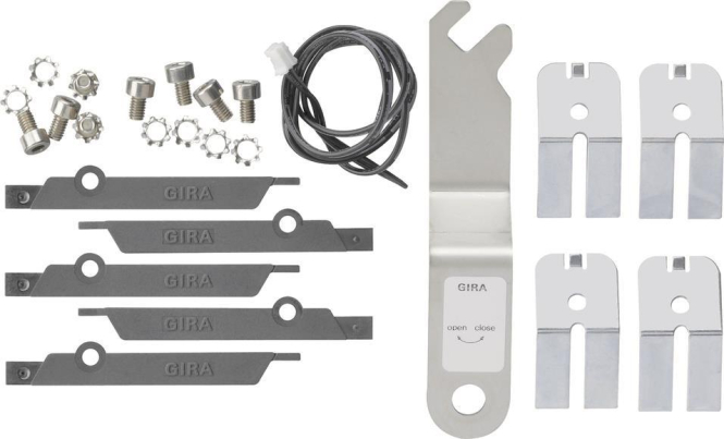 GIRA 8000100 Zubehörset Türstation Edelstahl Zubehör Hauskomm/Batt/Sicher