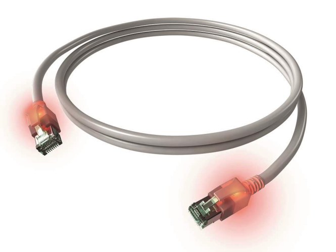 EasyLan DualBoot Kat.6 LED CS1OAADAD0015 Patchkabel Kl.EA geschirmt grau 1,5m Netzw.Telekomm