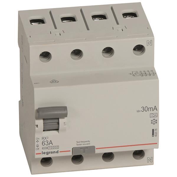3245064020763 - Legrand 402076 RX3 Fi-Schalter 63A 4-polig 30mA Typ A 400VAC 4TE 3245064020763 - Legrand 402076 RX3 Fi-Schalter 63A 4-polig 30mA Typ A 400VAC 4TE