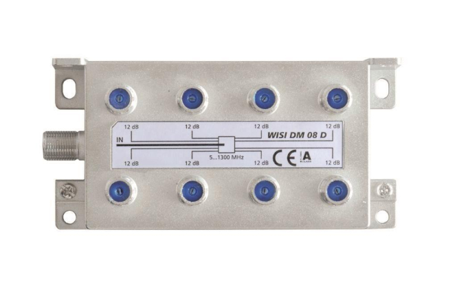 WISI Verteiler 8-fach DM08D 5-1300MHz 11dB Klasse A (+10dB)