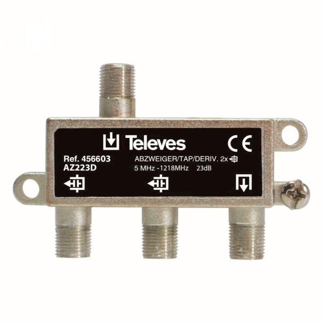 Televes 2-fach Abzweiger AZ223D 5-1218 MHz AD:23dB 456603