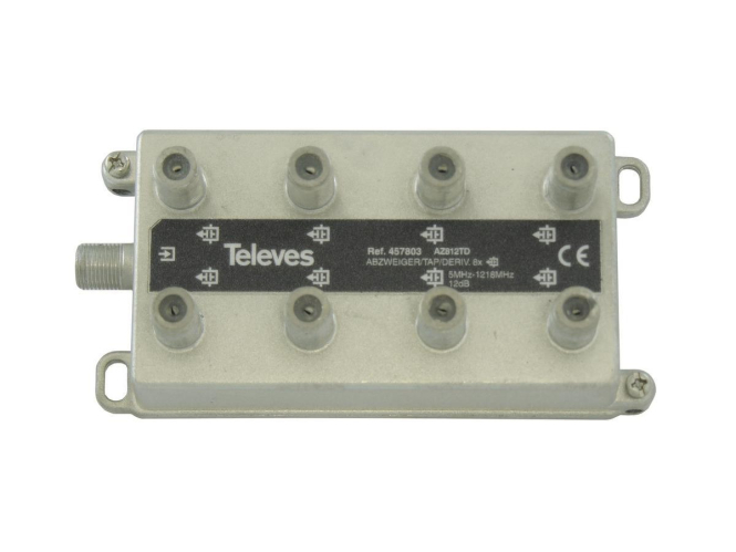 Televes 8-fach End-Abzweiger AZ812TD 5-1218 MHz AD:12dB 457803