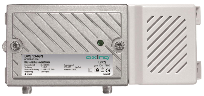 AXING Hausanschlussverstärker BVS 13-69N 27-30dB 85-1006MHz 5-65MHz - 5501721