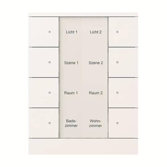 BJ 6330/40 Bedienelement SB/U8.0.11-84 8-fach studioweiß Busch-Instsbus KNX