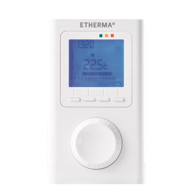 Etherma Elektronisches Funk-Raum- ET-14A thermostat m.Uhr LCD-Anzeige - 5543635