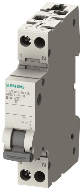 Siemens AFDD-MCB B10 2pol 5SV6016-6KK10 230V 1TE Brandschutzschalter Zählerschr./Verteilg
