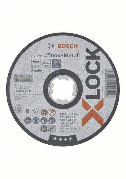 Bosch X-LOCK Trennscheibe 125mm Expert for Inox and Metal 2608619264 (Inhalt 25 Stück) Werkzeug Messgeräte