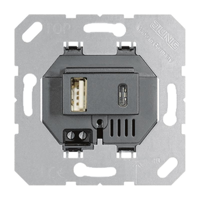 4011377176843 - Jung USB-Ladegerät USB15CASW schwarz 4011377176843 - Jung USB-Ladegerät USB15CASW schwarz
