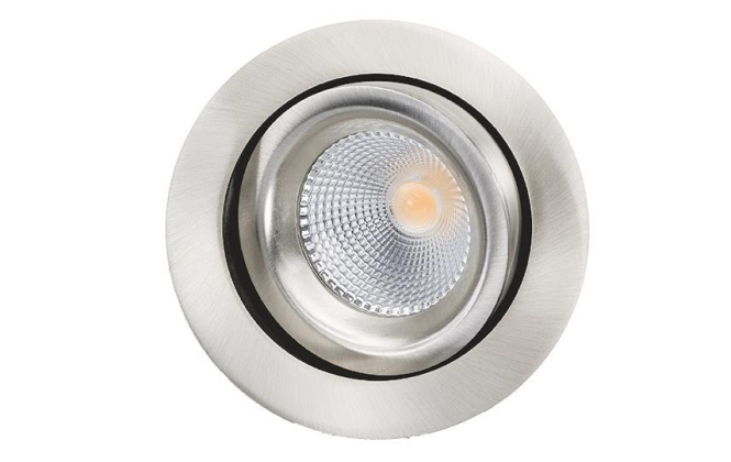 SGL Einbau.LuxIsoSafe IP44 stahl 902521 8W 500lm 2700K Ra98 kardan. dim Konvert.