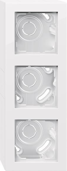 GIRA 106329 AP-Gehäuse 3fach+Rahmen E2 Reinweiß glänzend