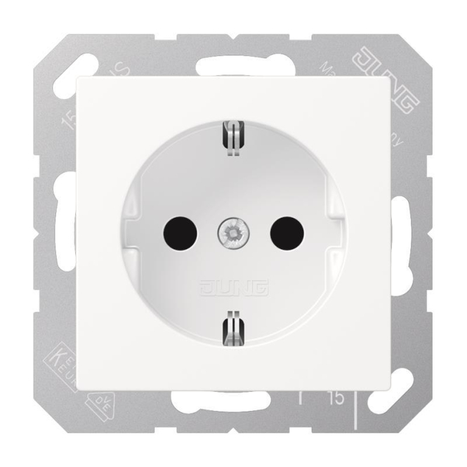 4011377185937 - Jung SCHUKO Steckdose A1520BFWWM schneeweiss 4011377185937 - Jung SCHUKO Steckdose A1520BFWWM schneeweiss