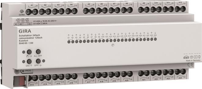 4010337060970 - GIRA 504000 Schalt- Jalousieaktor 24 12f 16A REG Komfort KNX Secure 4010337060970 - GIRA 504000 Schalt- Jalousieaktor 24 12f 16A REG Komfort KNX Secure