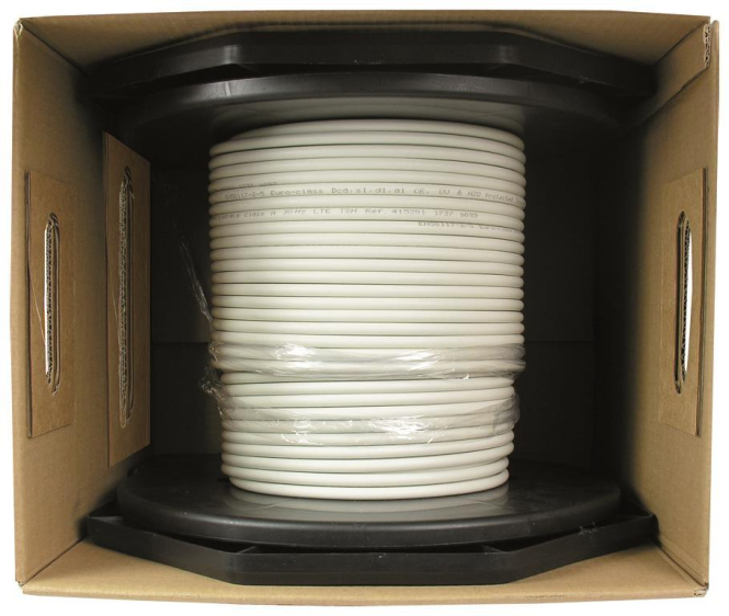 8424450211502 - Televes 250m Abrollbox SK6Fplus-B Koaxkabel 10 68 mm 3-fach geschirmt (Inhalt 250 Stück)