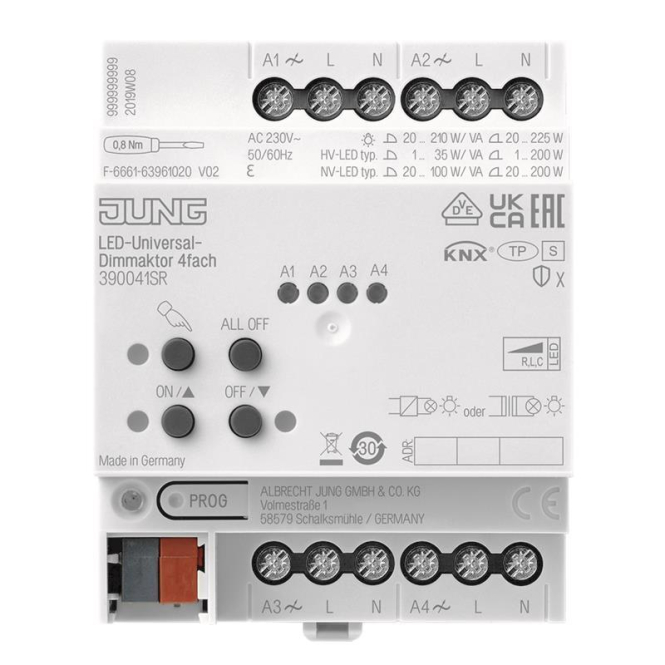 4011377179103 - Jung KNX 390041SR LED-Universal-Dimmaktor 4fach 4011377179103 - Jung KNX 390041SR LED-Universal-Dimmaktor 4fach