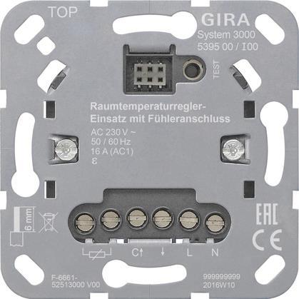 GIRA 539500 S3000 Raumtemperatur- regler-Einsatz+Fühleranschluss - 6339772