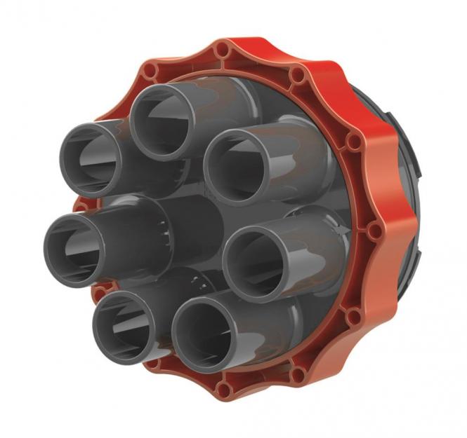 HAUF Systemdeckel zur HSI150 D7x33 WS Kabelabdichtung mit HSI150 D7x33 WS Verlegesys/Verbi.Mat