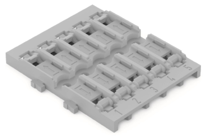 WAGO 221-2525 Befestigungsadapter, 5-fach,für Durchgangsverbinder mit - 6426106